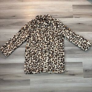 Sans Souci Animal Print Faux Fur Jacket Women’s Large